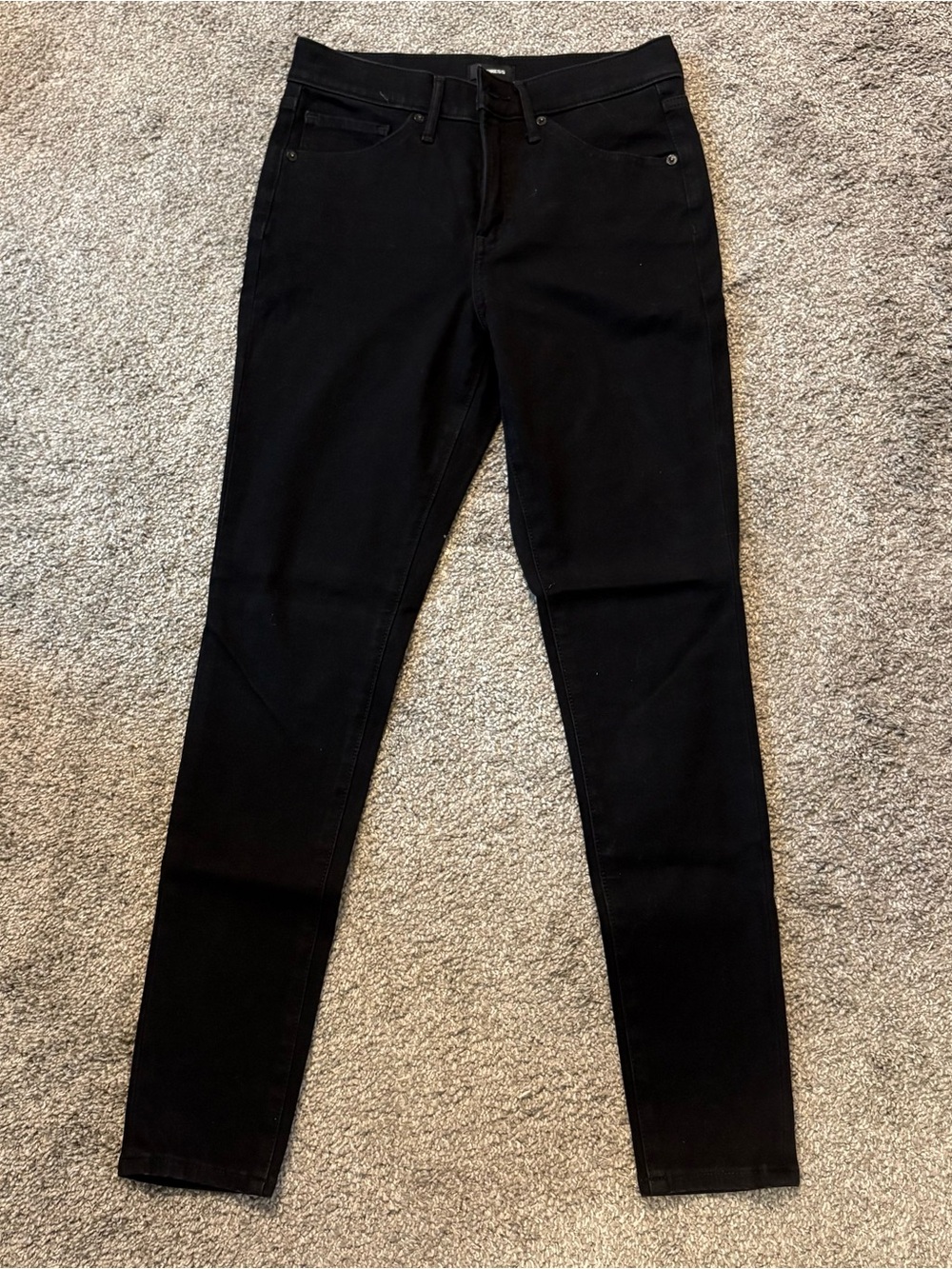 Express Black Mid-Rise Skinny Jeans